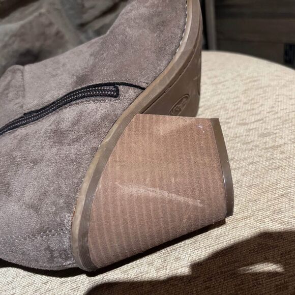 Eurosoft soft Teren slouchy boots pietra gray block heel zip up suede Size 11M - Picture 8 of 10